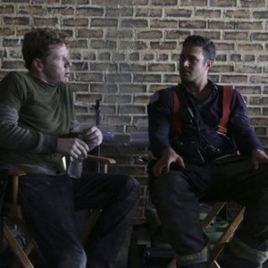 Chicago Fire, William Smillie (L), Taylor Kinney (R), 'A Nuisance Call', Season 2, Ep. #4, 10/15/2013, ©NBC