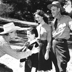 CALL OF THE FOREST, from left: Ken Curtis, Charlie Hughes, Martha Sherrill, Tom Hanly, 1949