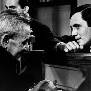 THE COLLECTOR, from left: director William Wyler, Terence Stamp, on the set, 1965