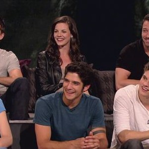 Teen Wolf, from left: Crystal Reed, Charlie Carver, Jill Wagner, Tyler Posey, Dylan O'Brien, Max Carver, 'Season 3', 06/03/2013, ©MTV