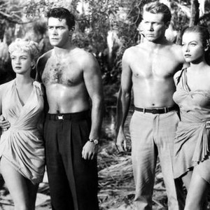 ISLAND OF LOST WOMEN, from left: Venetia Stevenson, Jeff Richards, John Smith, June Blair, 1959