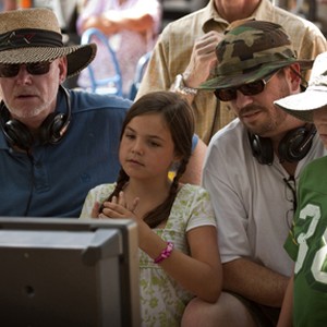 (L-R) Director David Nixon, Bailee Madison, co-director/writer Patrick Doughtie and Tanner Maguire on the set of "Letters to God."
