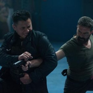 SECURITY, CUNG LE, ANTONIO BANDERAS, 2017. PH: YANA BLAJEVA/©MILLENIUM FILMS