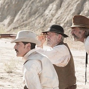 (L-R) Matthew Fox as John Brooder, Richard Jenkins as Chicory and Kurt Russell as Sheriff Franklin Hunt in "Bone Tomahawk."