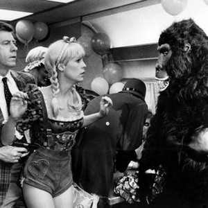 TRADING PLACES, Paul Gleason, Jamie Lee Curtis, James Belushi (Gorilla suit), 1983. (c) Paramount Pictures.
