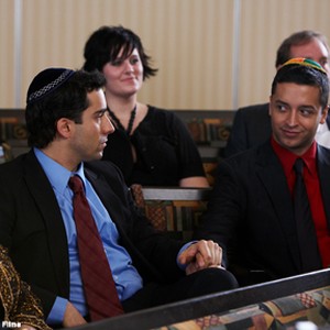 (L-R) John Lloyd Young as Nelson Hirsch and Jai Rodriguez as Angelo Ferraro in "Oy Vey! My Son is Gay!" photo 14
