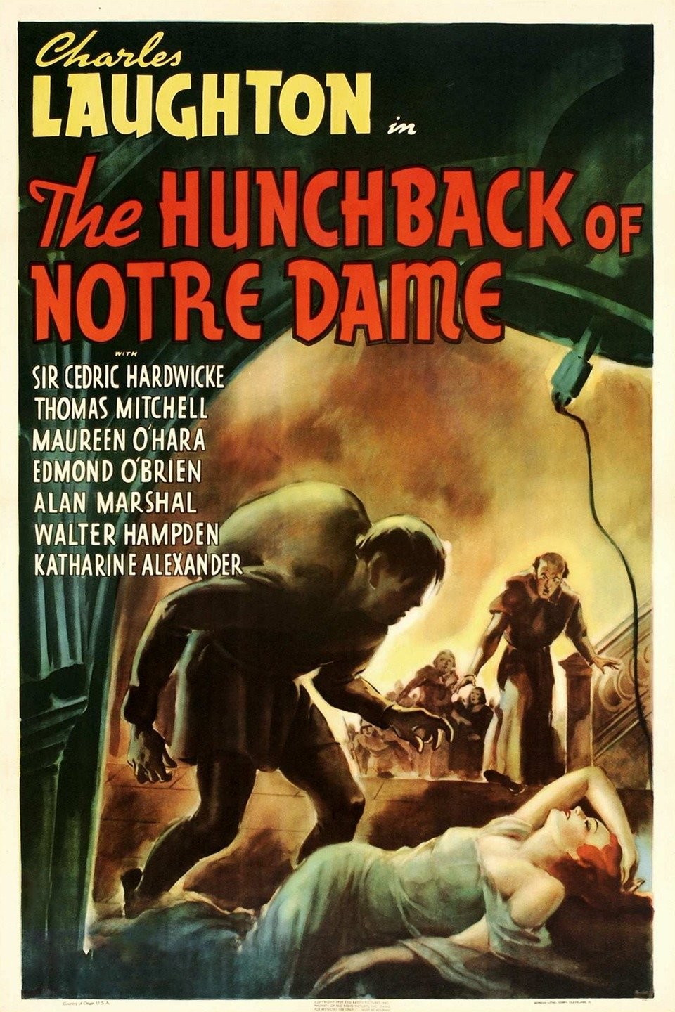 1939 The Hunchback of Notre Dame afişi