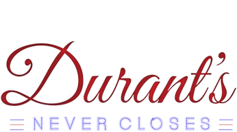 Durant's Never Closes Logo