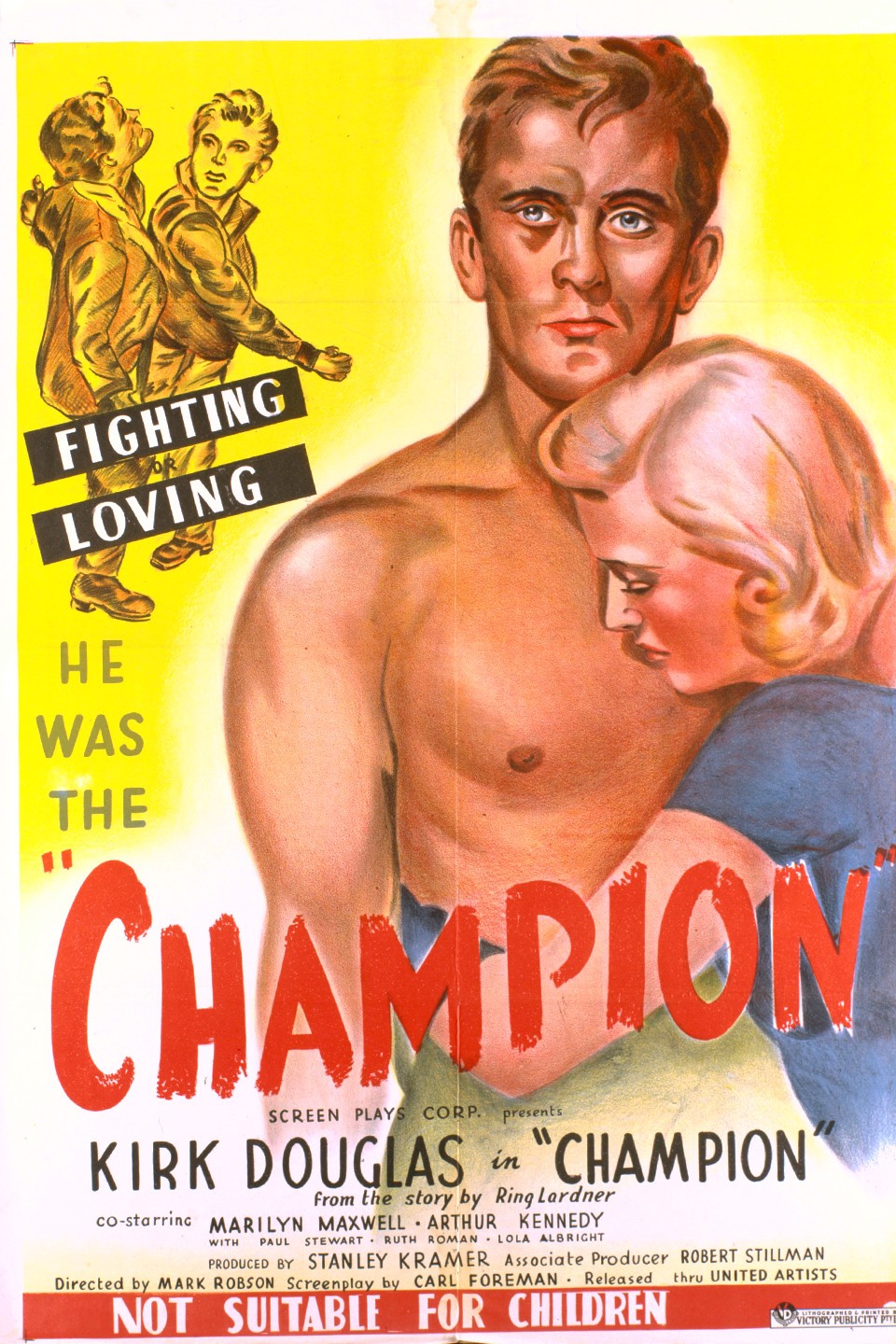 Champion (***1/2) a good film inspired by a film I never liked