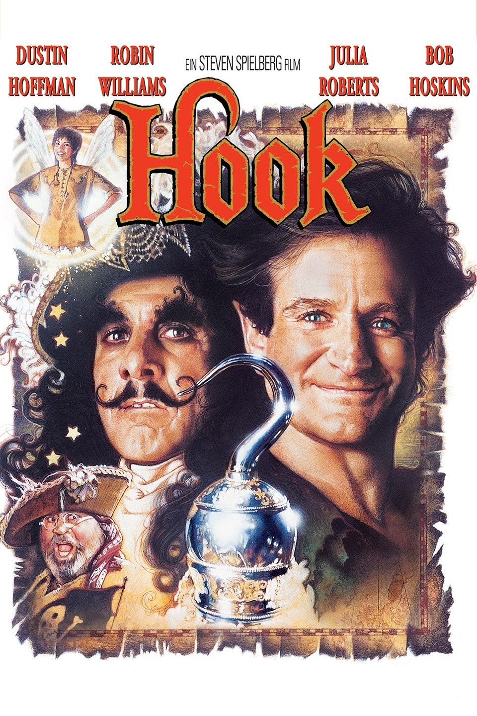 Hook movie poster : 12 x 16 inches - Peter Pan poster, Robin Williams  poster