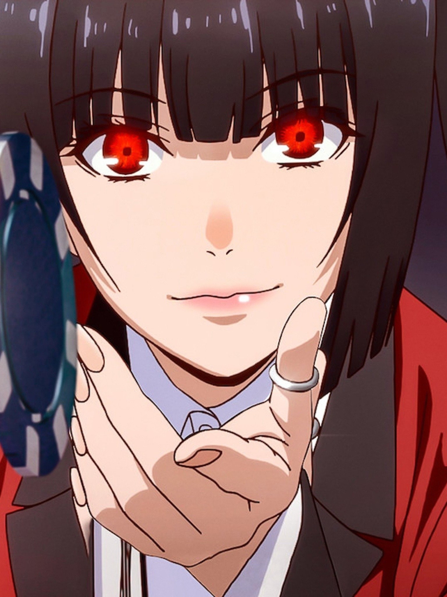 Yumeko Jabami gambling school, kakegurui, anime manga girl | Poster