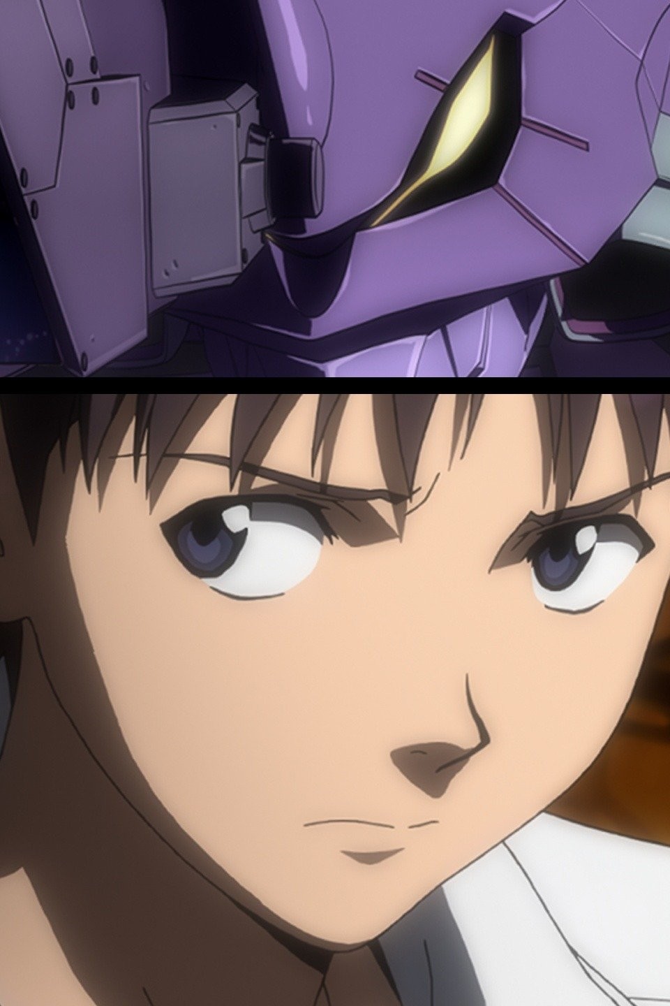 Does anyone know what shinji's purple eyes are supposed to mean? :  r/evangelion