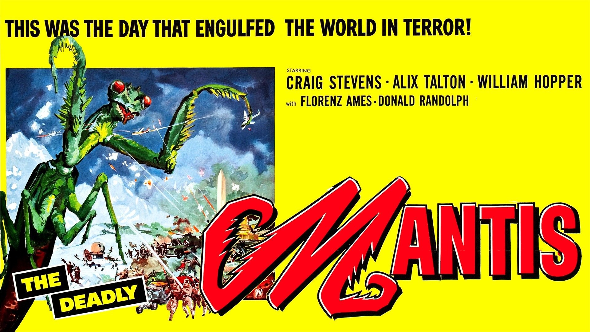 5r1574 DEADLY MANTIS 8 LCs 1957 Craig Stevens, Alix Talton, William Hopper,  giant insect horror!