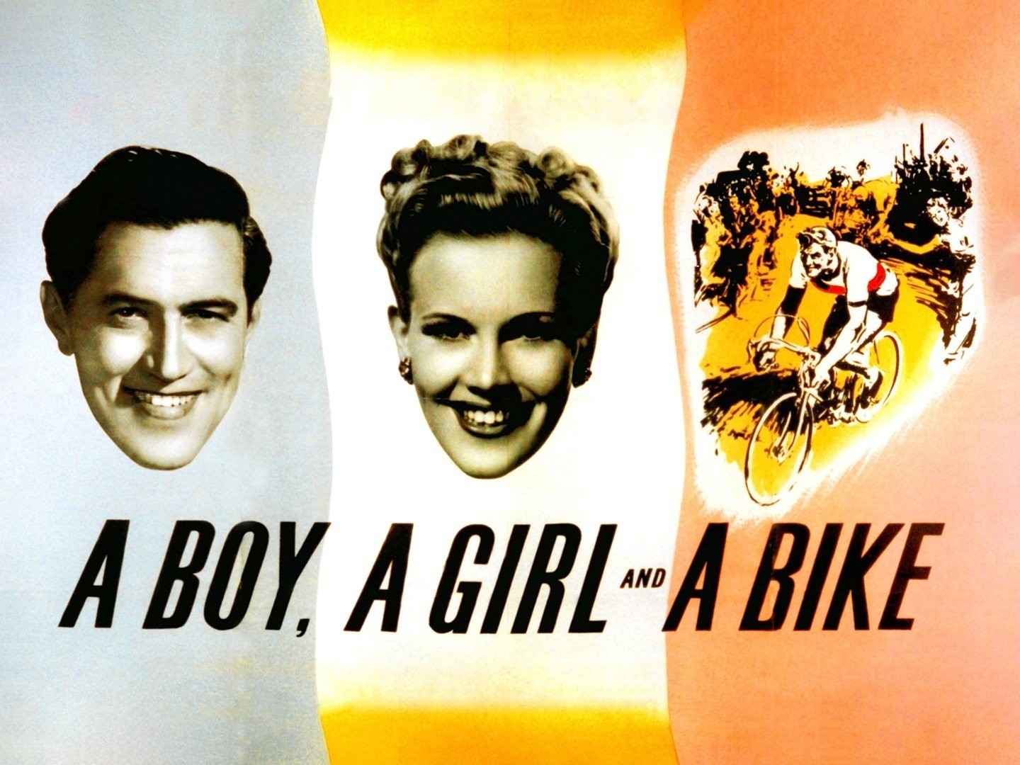 A boy a shop girl and a bike