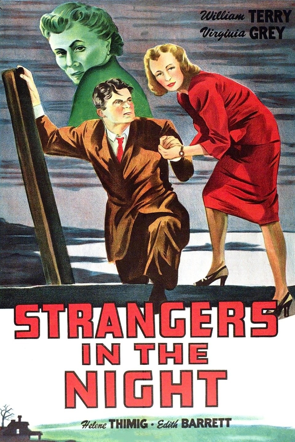STRANGERS IN THE NIGHT, US lobbycard, from left: Edith Barrett