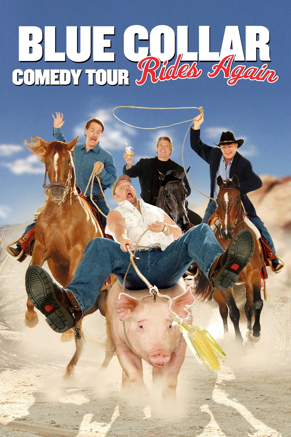 Blue Collar Comedy Tour 2025 promotional poster featuring the comedians