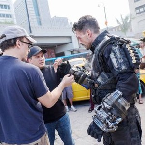 CAPTAIN AMERICA: CIVIL WAR, center from left: directors Anthony Russo and Joe Russo with Frank Grillo, on-set, 
2016. ph: Zade Rosenthal/TM & © 2016 Marvel. All rights reserved./© Walt Disney Studios Motion Pictures