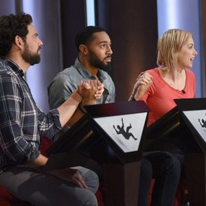 World's Funniest Fails, Barry Rothbart (L), Tone Bell (C), Iliza Shlesinger (R), 'Trees: Man's Only Natural Predator', Season 1, Ep. #2, 01/23/2015, ©FOX