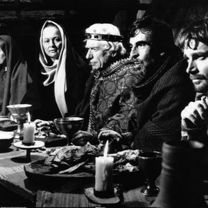 POPE JOAN, Olivia De Havilland, (second from left), Franco Nero, (right), 1972