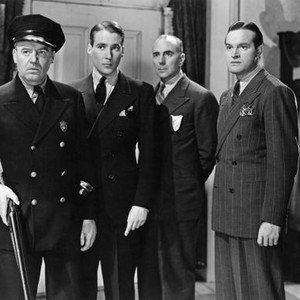 THE CAT AND THE CANARY, from left: John Wray, Douglass Montgomery, George Zucco, Bob Hope, 1939