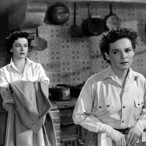 LIGHTNING STRIKES TWICE, Ruth Roman (rear), Mercedes McCambridge, 1951