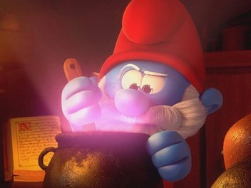 Angry papa deals smurf