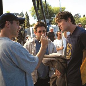THE PERFECT SCORE, director Brian Robbins (left), Bryan Greenberg (right), on set, 2004. ©Paramount