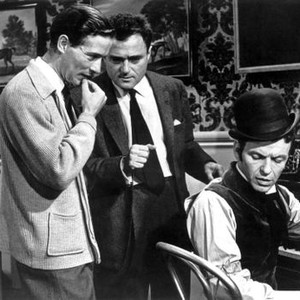 AROUND THE WORLD IN EIGHTY DAYS, director Michael Anderson, producer Mike Todd, Frank Sinatra on set, 1956