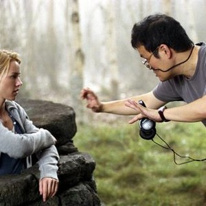 THE RING TWO, Naomi Watts, director Hideo Nakata on set, 2005, (c) DreamWorks