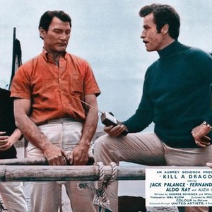 KILL A DRAGON, from left: Don Knight, Jack Palance, Fernando Lamas, 1967
