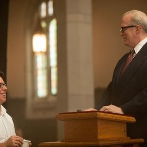 INDIGNATION, from left: director James Schamus, Tracy Letts, on set, 2016. ph: Alison Cohen Rosa/© Roadside Attractions