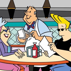 Bunny Bravo, waiter and Johnny Bravo (from left)