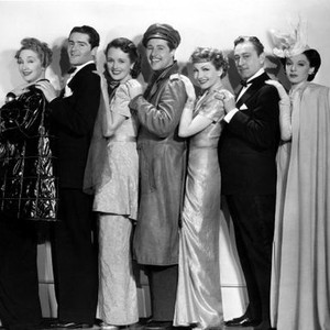 MIDNIGHT, Hedda Hopper, Francis Lederer, Mary Astor, Don Ameche, Claudette Colbert, John Barrymore, Elaine Barrie, 1939