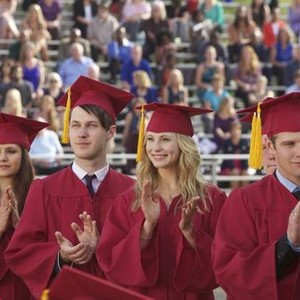 Vampire Diaries, Nina Dobrev (L), Candice Accola (C), Zach Roerig (R), 'Graduation', Season 4, Ep. #23, 05/16/2013, ©KSITE