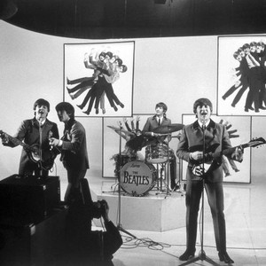 A HARD DAY'S NIGHT, Paul McCartney, George Harrison, Ringo Starr, John Lennon, 1964.