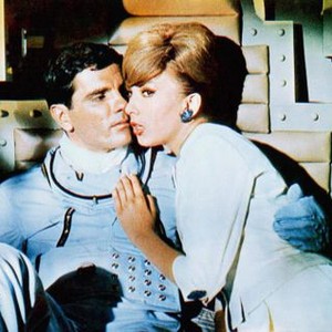 MOON PILOT, from left: Tom Tryon, Dany Saval, 1962
