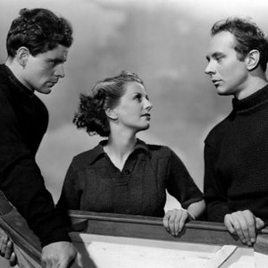THE EDGE OF THE WORLD, from left: Niall MacGinnis, belle Chrystall, Eric Berry, 1937