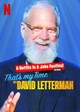 That's My Time With David Letterman