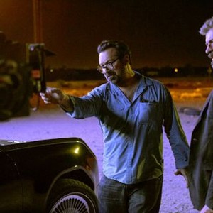 DF-18491_R - Director James Mangold and Hugh Jackman (Logan) on the set of LOGAN. Photo Credit: Ben Rothstein.