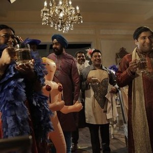 Outsourced, Thushari Jayasekara (L), Parvesh Cheena (R), 'Rajiv Ties the Baraat', Season 1, Ep. #21, 05/05/2011, ©NBC