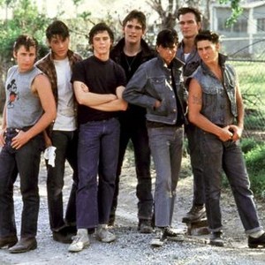 OUTSIDERS, Emilio Estevez, Rob Lowe, C.Thomas Howell, Matt Dillon, Ralph Macchio, Patrick Swayze, Tom Cruise, 1983