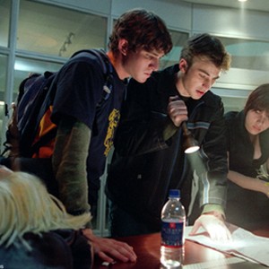 (Left to right) Scarlett Johansson as Francesca, Leonardo Nam as Roy and Chris Evans as Kyle in "The Perfect Score." photo 16