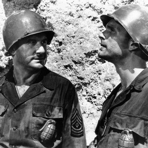 THE THIN RED LINE, from left, Jack Warden, Keir Dullea, 1964