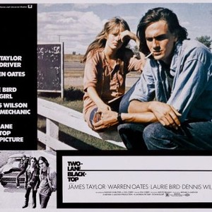 TWO-LANE BLACKTOP, (from left, large inset), Laurie Bird, James Taylor, 1971