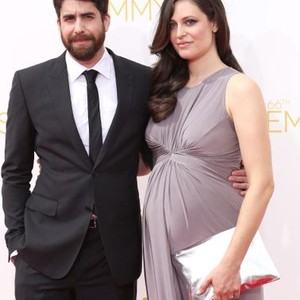 Adam Goldberg, Roxanne Daner at arrivals for The 66th Primetime Emmy Awards 2014 EMMYS - Part 1, Nokia Theatre L.A. LIVE, Los Angeles, CA August 25, 2014. Photo By: James Atoa/Everett Collection
