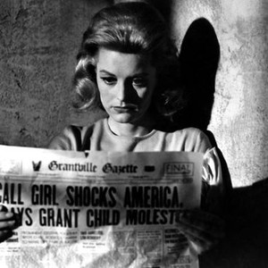 NAKED KISS, Constance Towers, 1964, newspaper