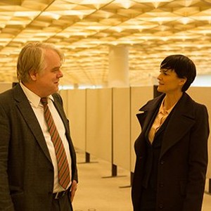 Philip Seymour Hoffman as Günther Bachmann and Robin Wright as Martha Sullivan in "A Most Wanted Man."