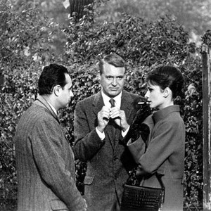 CHARADE, Stanley Donen, directing Cary Grant, Audrey Hepburn, 1963
