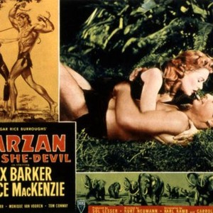 TARZAN AND THE SHE-DEVIL, Monique van Vooren, Lex Barker, Joyce Mackenzie, 1953