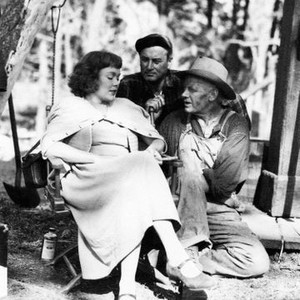 JOHNNY BELINDA, from left: Jane Wyman, director Jean Negulesco, Charles Bickford, on set, 1948